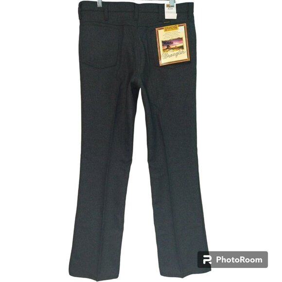 Wrangler Other - Vintage Wrangler Dress Pants Mens 36x34 Gray Black 82HK Rancher Slacks New